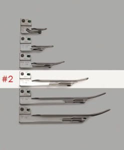 Łyżka światłowodowa laryngoskopowa Miller #2