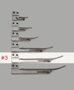 Łyżka światłowodowa laryngoskopowa Miller #3